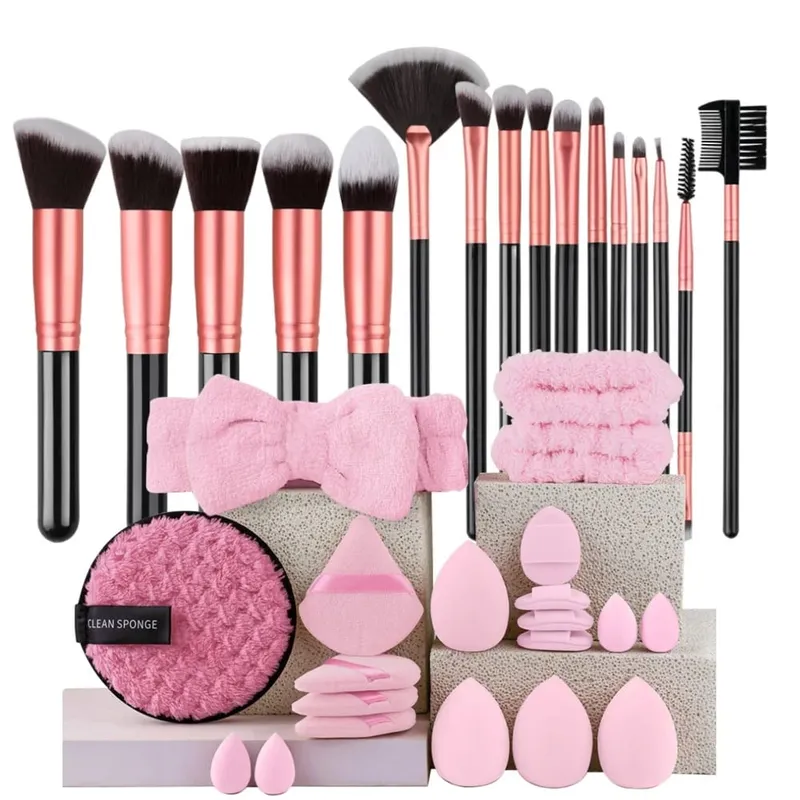 16Pcs Professional Makeup Brush Set Eye Shadow Contouring Foundation Highlight Setting Powder Blending Makeup Sponge Powder Puff — image 11