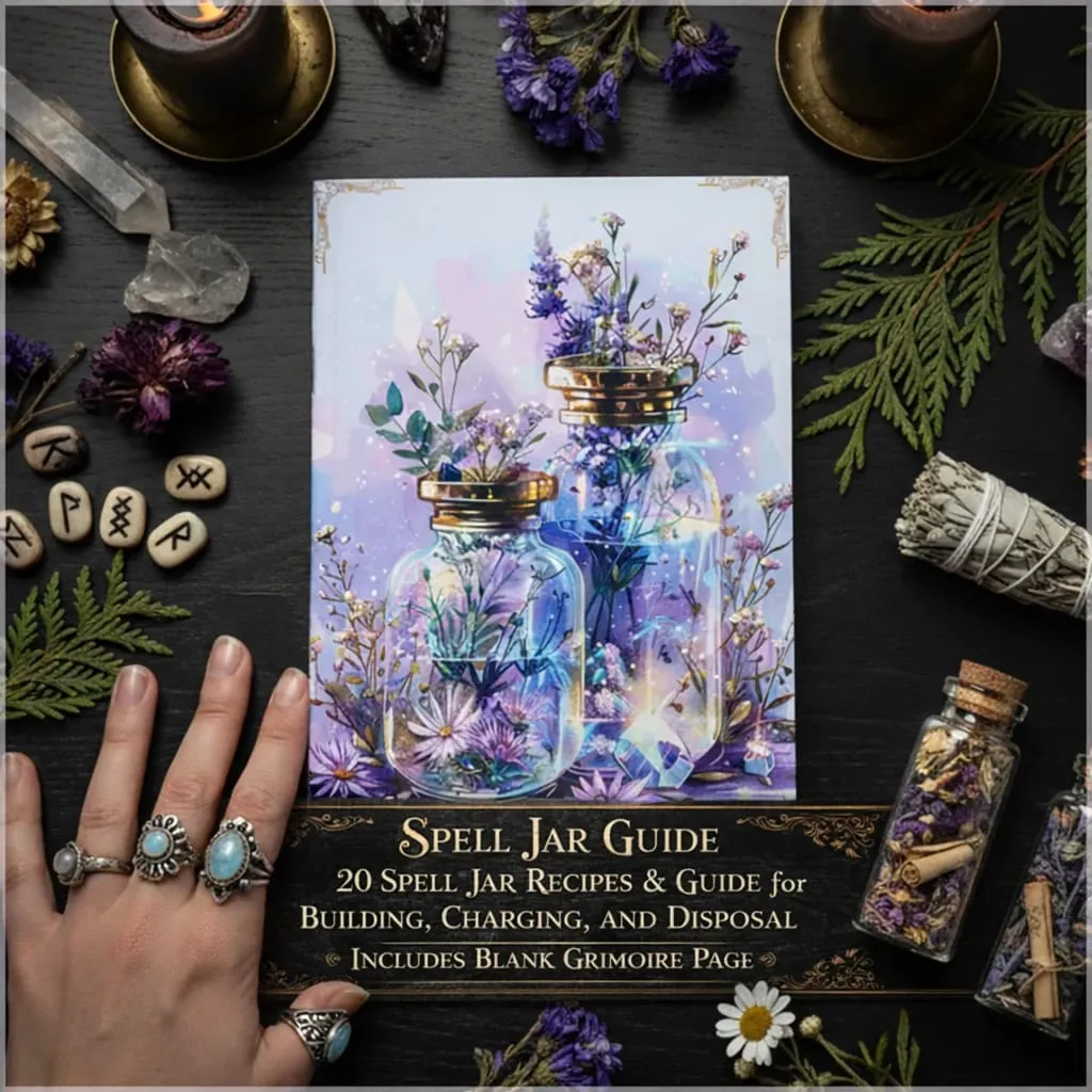 77 Pages Witchcraft Grimoire Pages Book of Shadows Kit with Moon Phases Herbal Lore Spells Gothic Dark Academia Witch Journal — image 10