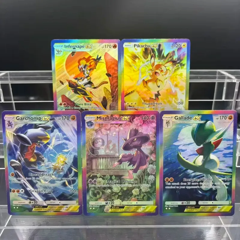 5pcs DIY POCKET Collection Cards Mewtwo Leafeon ex Self Made Single Card Classic Game Anime Card Gift Toy