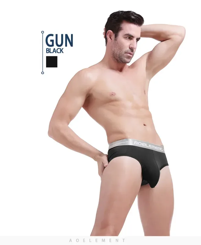 Modal capsule lift U convex men's underwear bullet separate ice silk capsule pouch briefs — image 11
