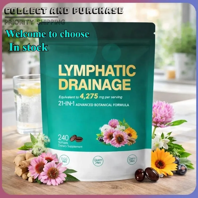 21 in 1 4275mg Lymphatic Drainage Capsules System Support 240 Softgels with Herbal Blend and Dandelion Burdock & Turmeric — image 2