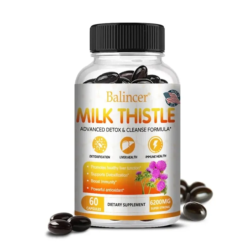Milk Thistle with Dandelion Root - for Kidney & Liver Health Liver Detox and Cleanse Promotes Skin and Digestive Health