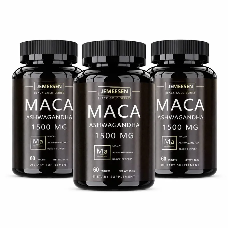 Økologiske Maca Root Powder Kapsler 1500mg indeholdende Maca Root Extract Ashwagandha Black Pepper Supplements for Mænd — image 9