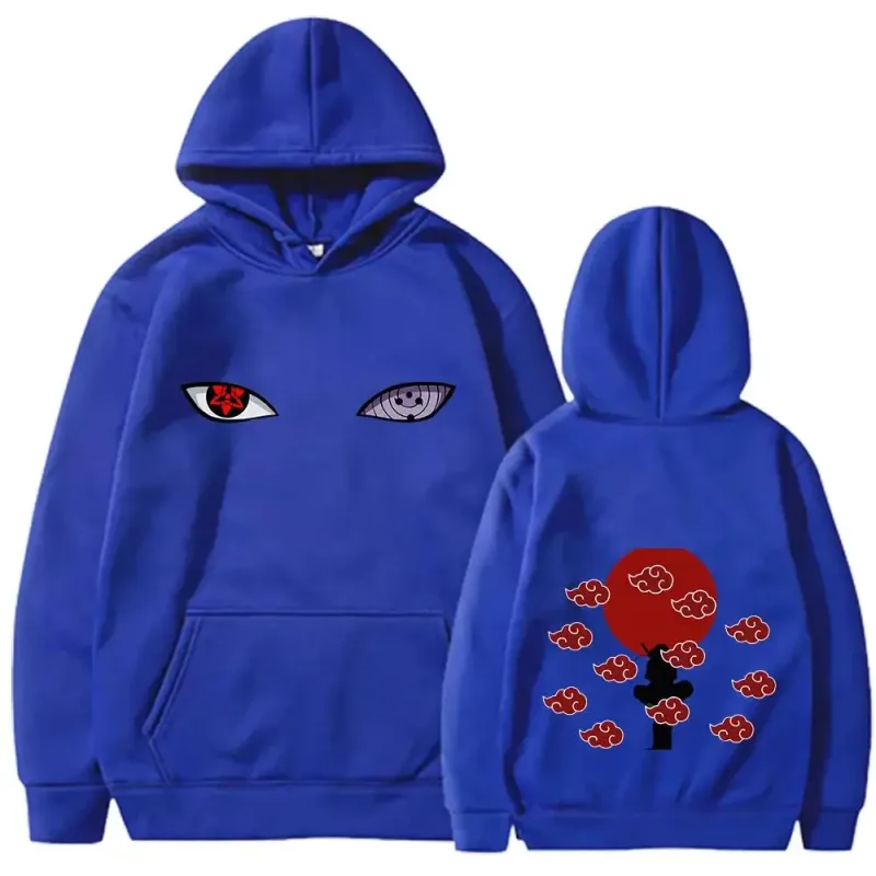 Naruto Itachi Hoodie Akatsuki Crow Anime Print Street Styles Unisex Men Women Oversized Casual Sweatshirts Long Sleeve — image 12