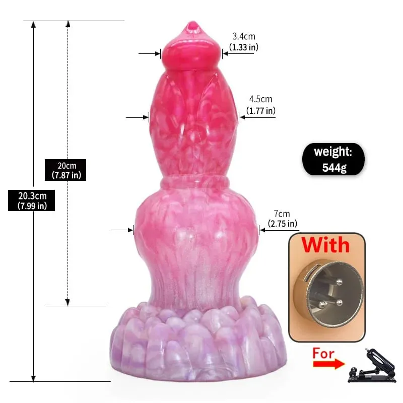 DIY Attachements Dog Knot Dildo With 3XLR Adapter Liquid Silicone Large Penis Anal Plug Sex Toys Quick Air Vac-U-Lock Connector