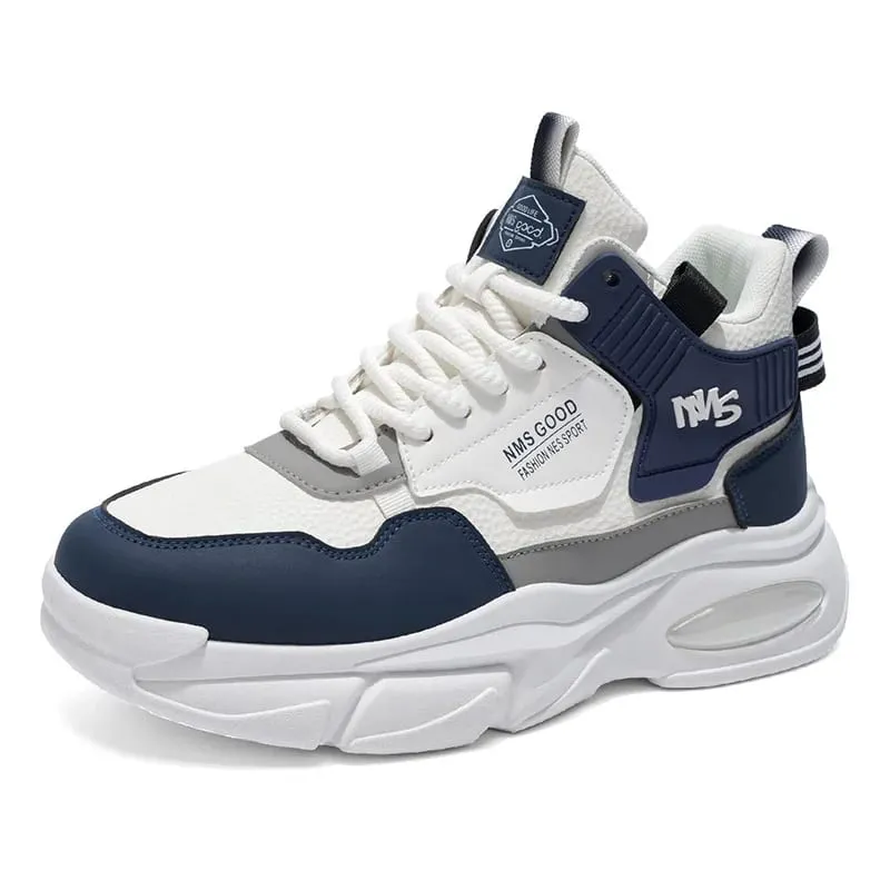 2025 Autumn Men's Shoes New Breathable Youth High Top Sneakers Trendy and Versatile Thick Bottom Casual Dad Shoes Men — image 5