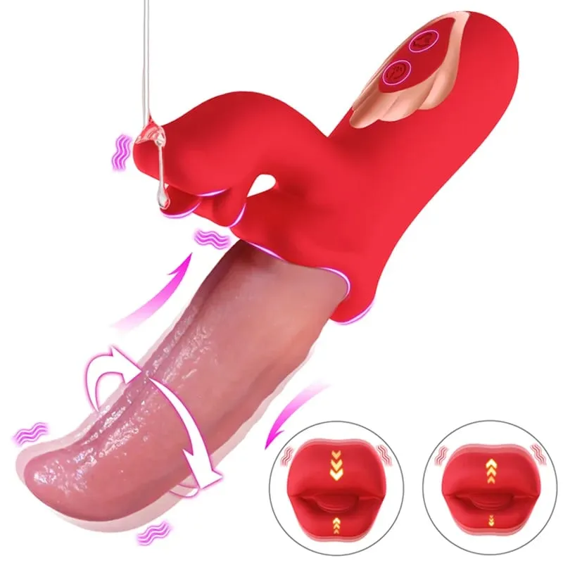 3 em 1 língua lambendo vibrador vibrador para mulheres batendo rotativa clitóris estimulador g ponto massagem masturbador feminino brinquedo sexual