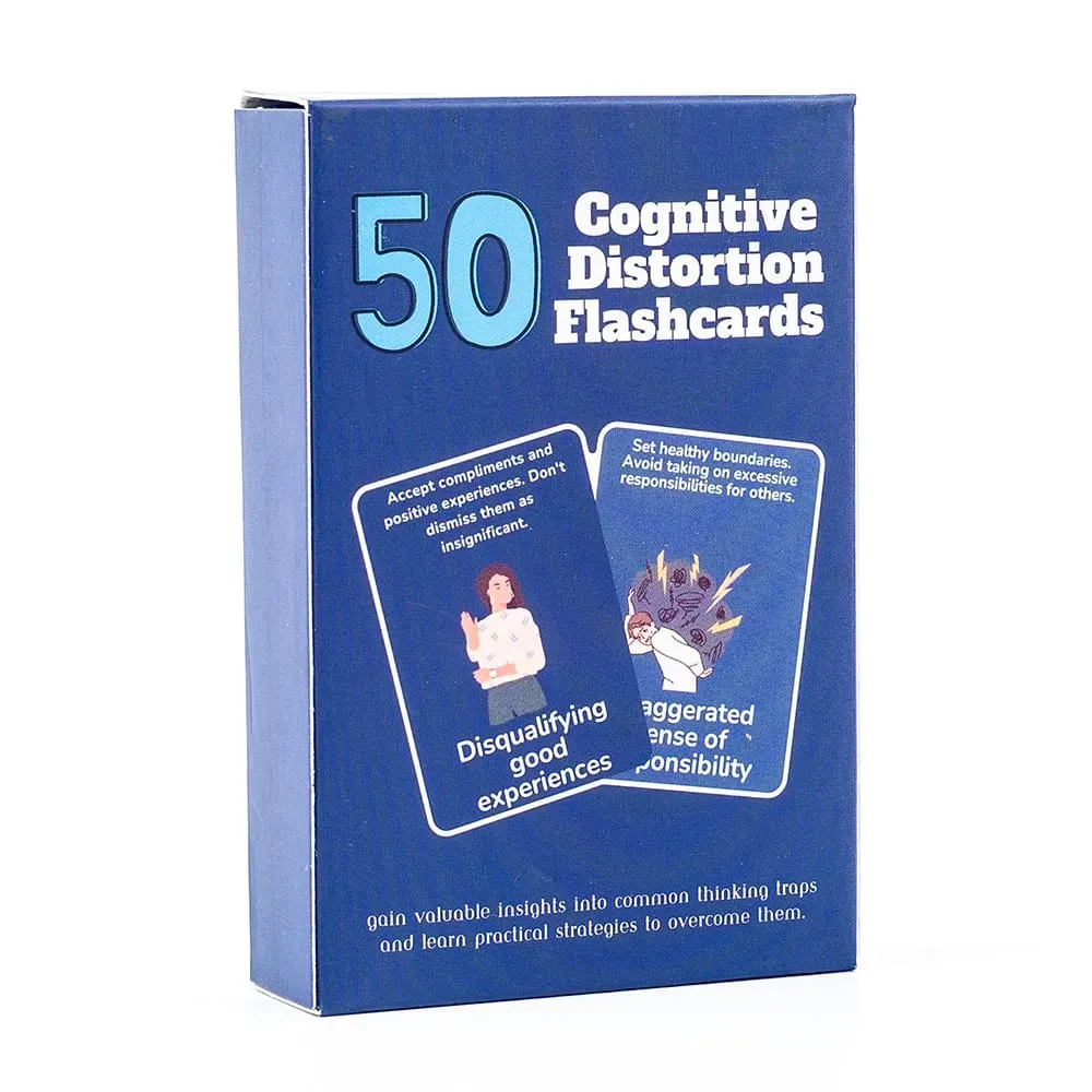 50pcs Mental Wellness Flashcards Game Cognitive Distortion Thinking Traps Coping Skills Emotional Regulation Board Game — image 4