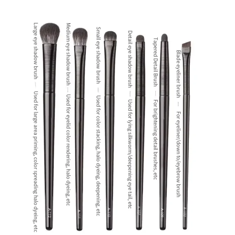 1/3pcs Professional Classic Natural Eye Makeup Brushes Set Eyeshadow Eyebrow Blending Smokey Black Beauty Make up Brushes — image 7