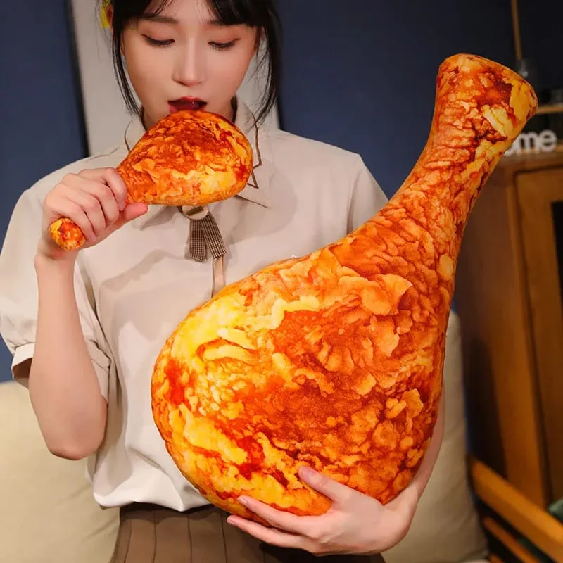 Simulated Crispy Fried Chicken Legs Simulated Food Fried Chicken Soft Stuffed Plush Toys Creative Throw Pillow Sofa Cushion — image 3