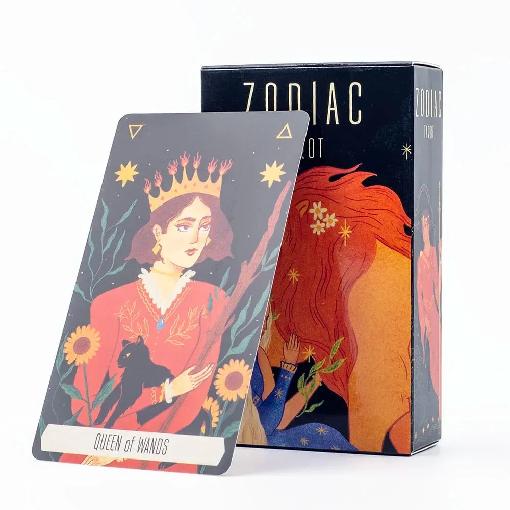 Zodiac Tarot 78-Card Deck Divinatory Path Under the Stars Engaging Board Playing Game for Family Gathering 10.3X6CM — image 1