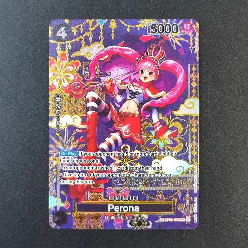 Diy One Piece Op14 Sp Card The Azure Sea Seven Hancock Perona Mihawk Sengoku Kid Killer Sugar English Collection Tcg Anime Card — image 8