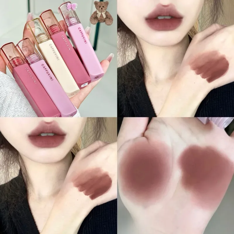 Brillo de labios de terciopelo sedoso, barro de labios mate, taza antiadherente resistente al agua, esmalte de labios a prueba de manchas, lápiz labial líquido que no se decolora, maquillaje coreano — image 12