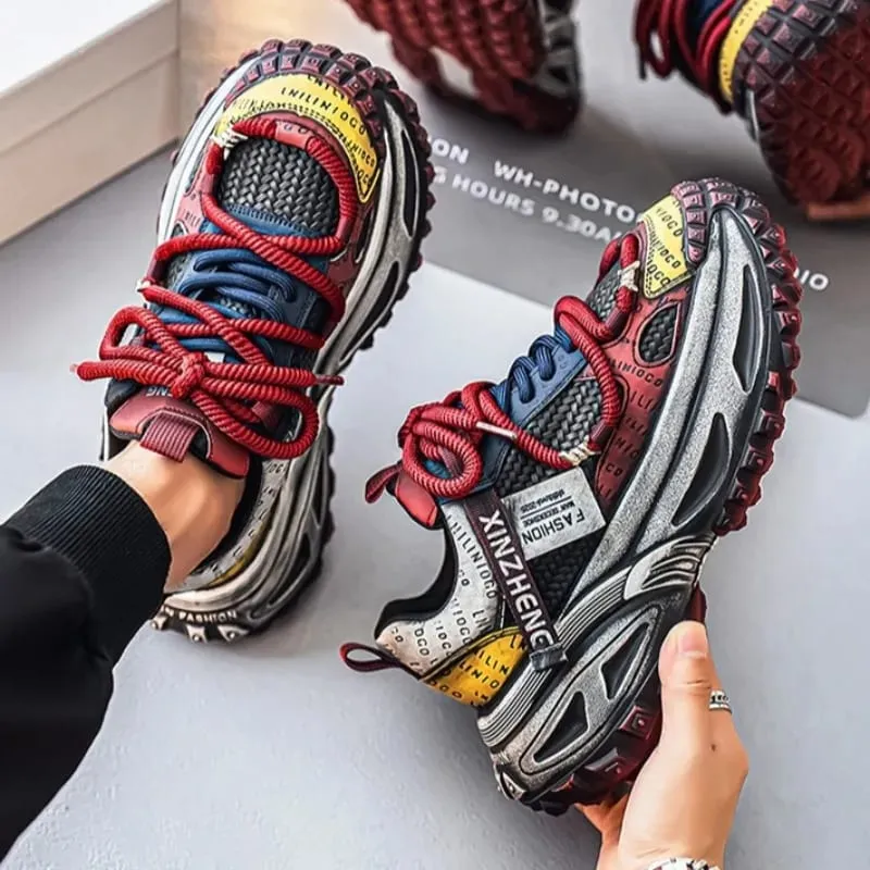 Shoes for Men Mesh Breathable Platform Sneakers Light Luxury High-end Casual Men Shoes Trend Comfort Men Shoes Кроссовки Мужские