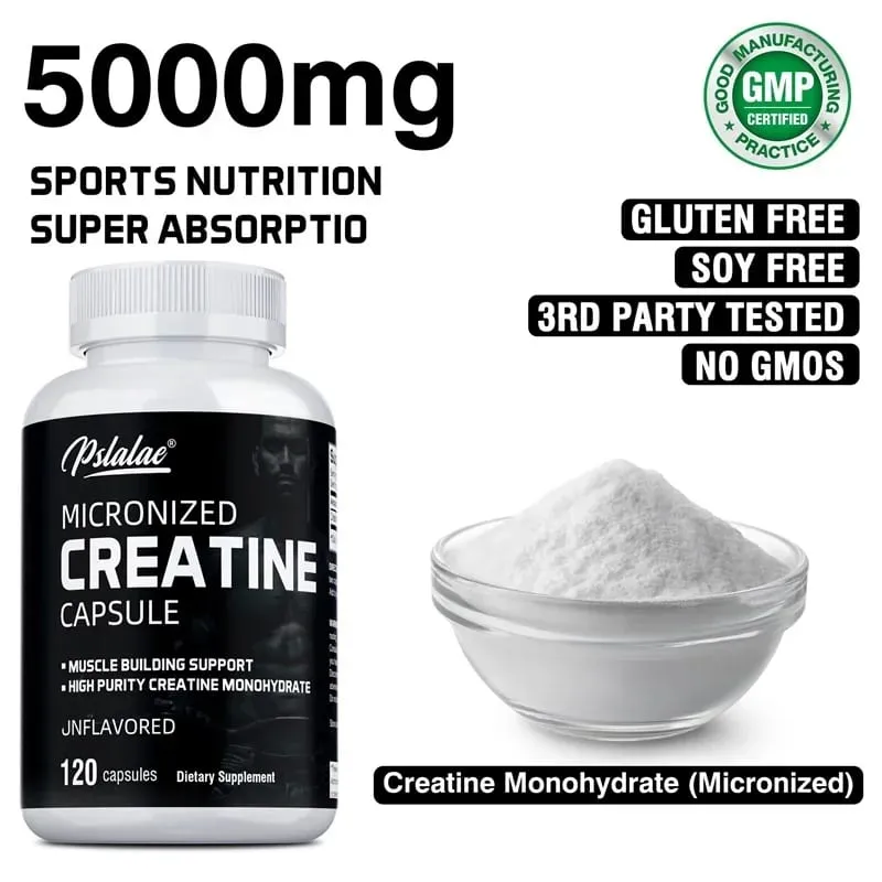 Creatine Monohydrate - 5000 Mg Per Serving Pre-workout Creatine To Help Build Muscle Enhance Energy and PerformanceSupplements