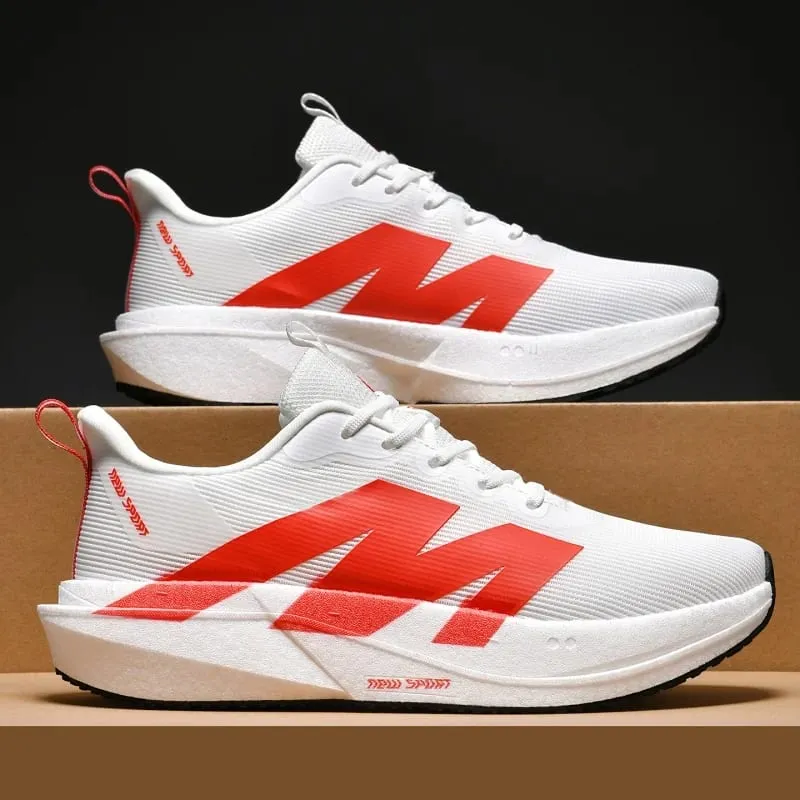Men Women Running Shoes Marathon Air Cushion Breathable Lightweight Comfortable Sports Outdoor Athletic Sneakers Carbon Plate