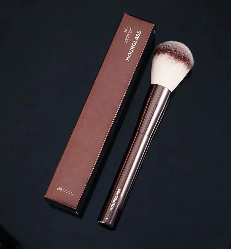 1 piece #1 Big Powder Makeup brushes Contour Make up brush exquisite Professional Cosmetic tool metal handle with box