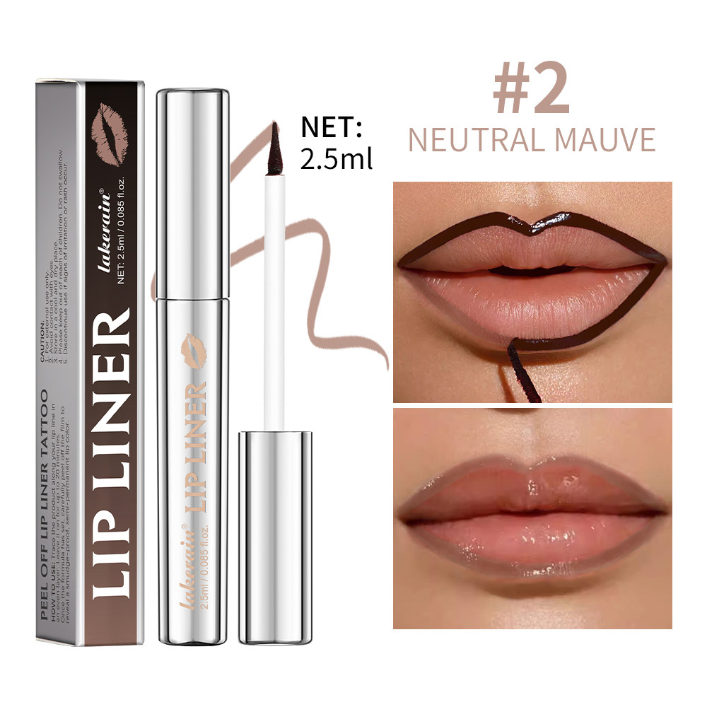 Waterproof Lip Liner Peel Off Tattoo Lipgloss Waterproof Long Lasting Matte Lip Tint Brown Contour Tear-off Lips Stain Cosmetic — image 8