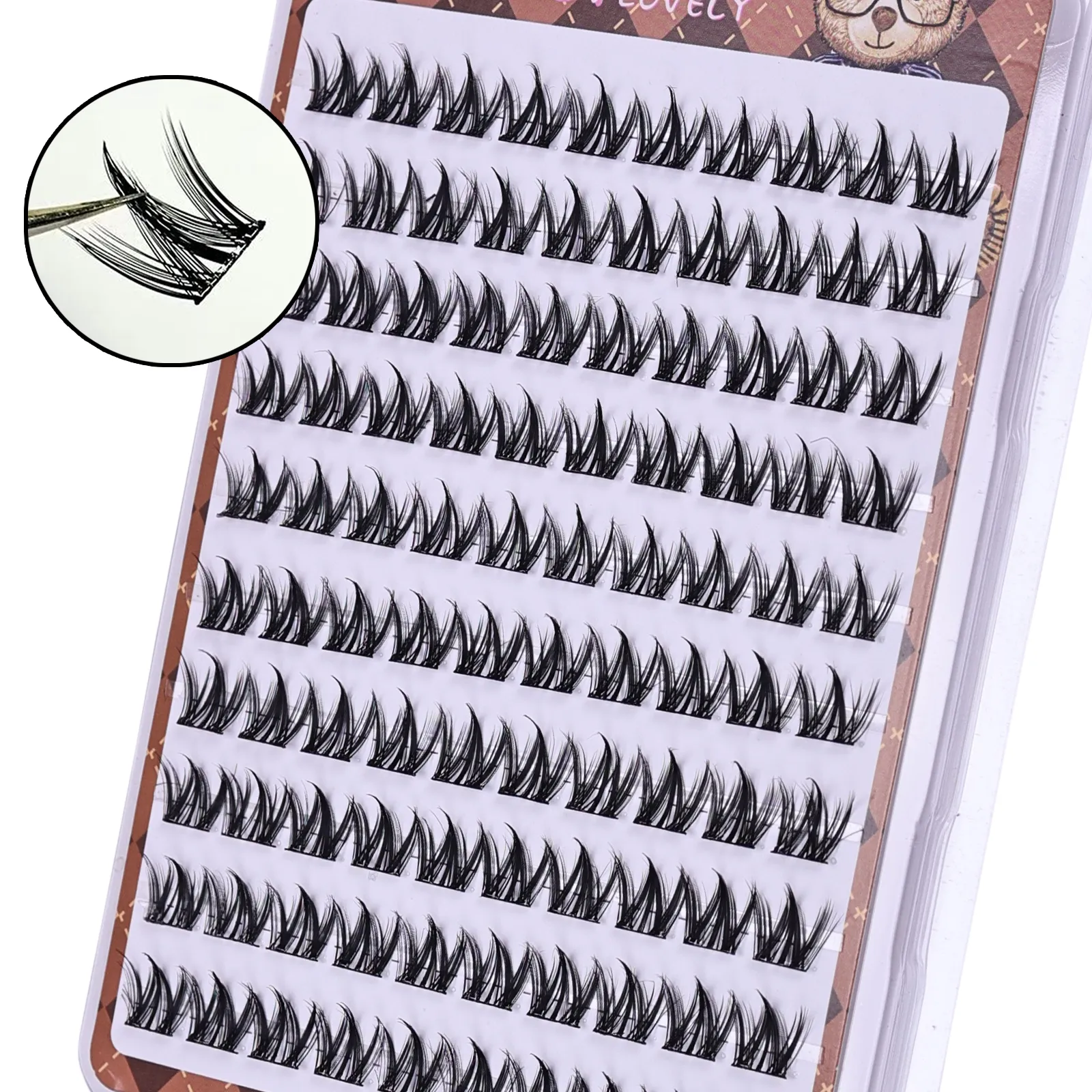 Glue‑Free Self‑Adhesive False Eyelashes Lashes Voluminous Fluffy Thick Manga‑Style Cluster Lashes DIY Eye Makeup Extension