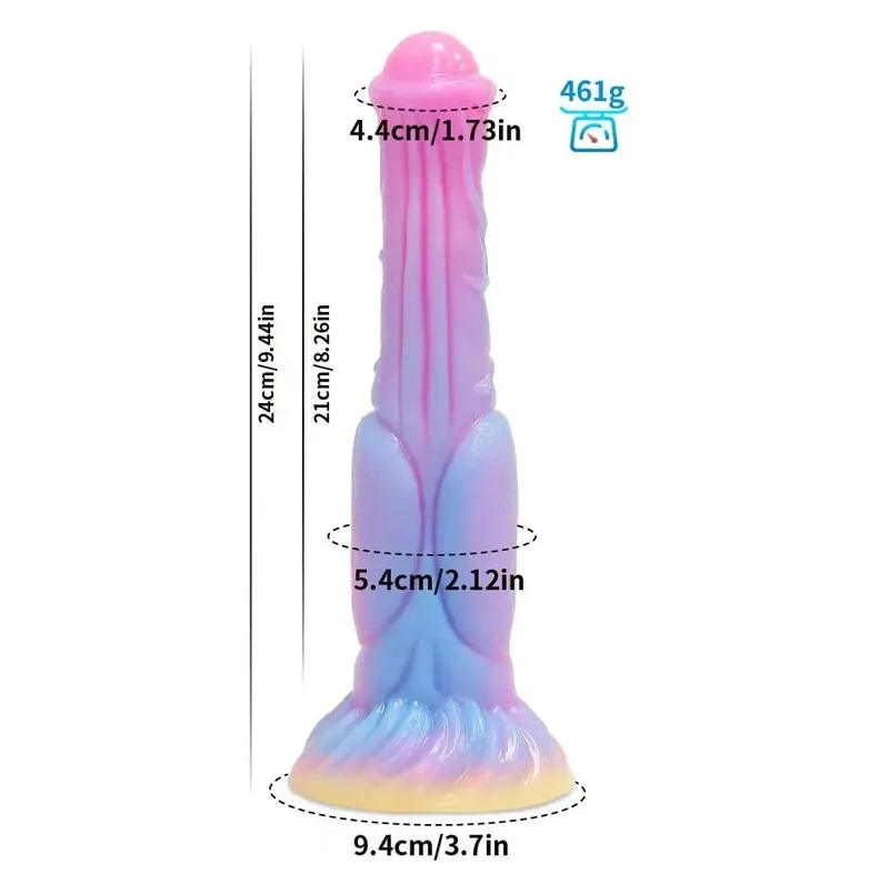 Realistic Night Glowing Anal Plug Luminous Monster Dragon Dildo for Women Men Butt Plug Sexy Dog Shape Sex Toy for Couples — image 15