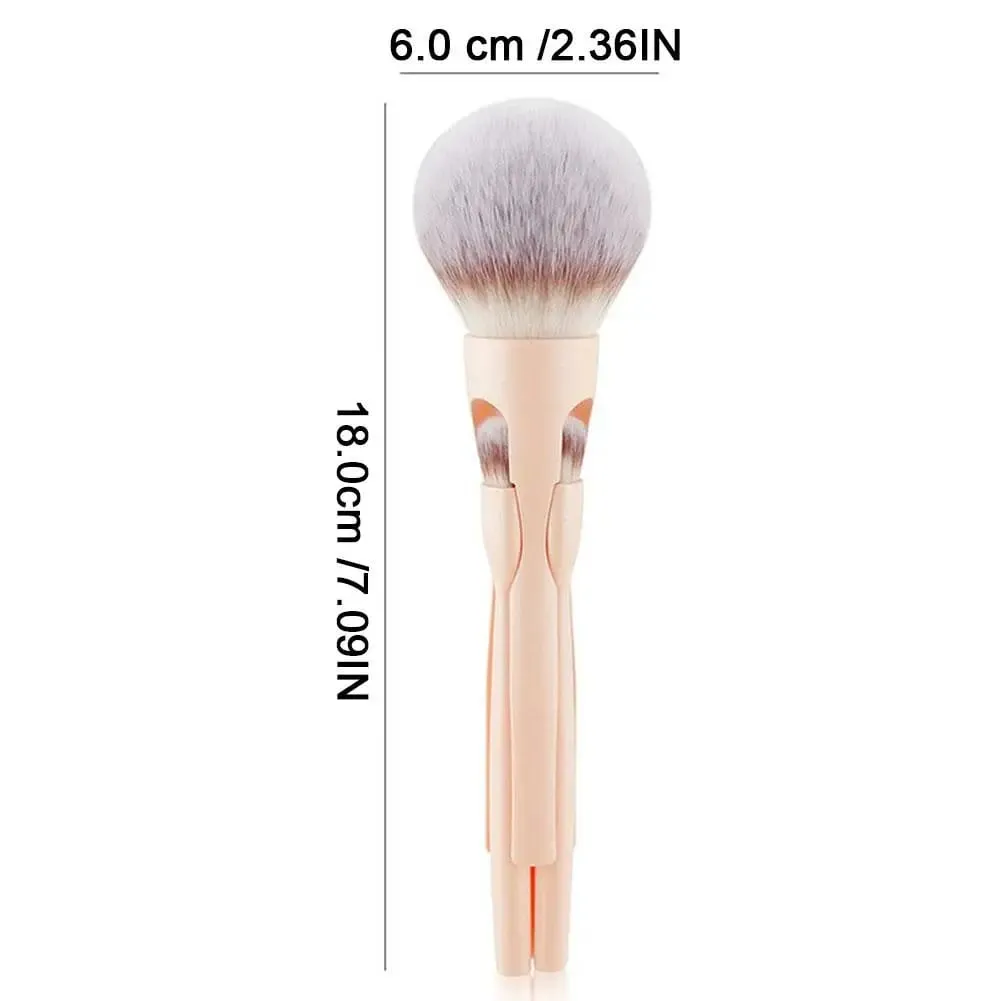 NEW Makeup Powder Brush with Eye Shadow Brush Brushes 4 in-1 All-in-One Magnetic Interlocking Powder Blush Brush Makeup Tools