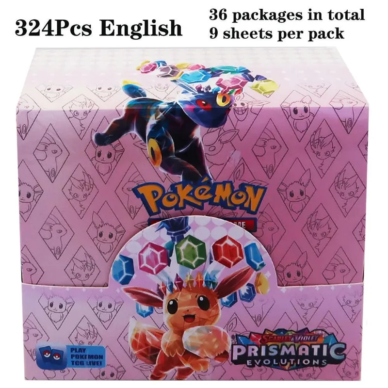 324Pcs Pokemon TCG: Sword & Shield Tempest Bonds Booster Box Trading Card Game Pokemon Card Kids Toys Board Game