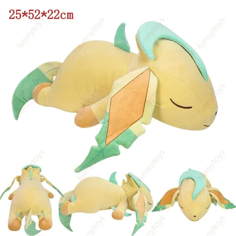Pokémon Plush Sleeping Position Pillow Leafeon Espeon Sylveon Furret Cubone Scorbunny Bulbasaur Squirtle Soft Stuffed Cushion