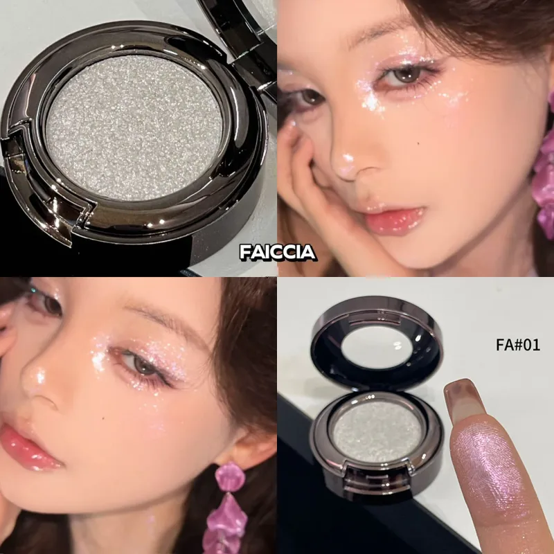 Chameleon Smoky Green Eyeshadow Palette High Gloss Easy-To-Apply Sparkling Purple Pearlescent Eye Shadow Brightening Makeup — image 10