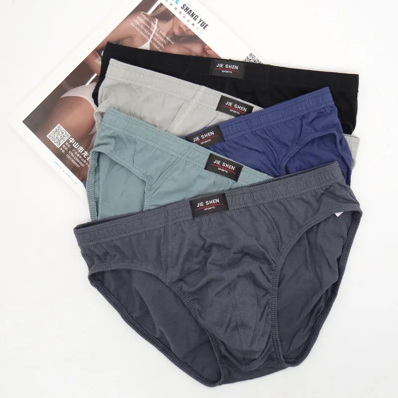 100% Cotton Briefs Mens Comfortable Underpants Man Underwear L/XL/2XL/3XL/4XL5pcs/Set Free Drop Shipping — image 19
