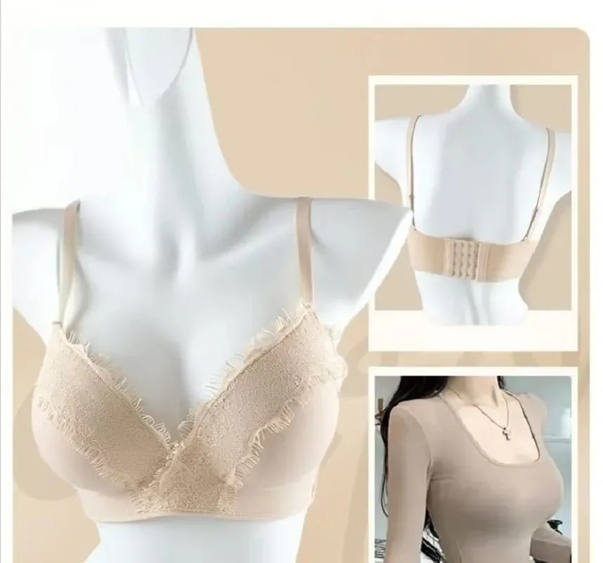 2026 Super Thick 10CM Sexy Lace Bra Flat Chest Special Lingerie Small Breast Gathering No Steel Ring Special Thick Cup Bra — image 5
