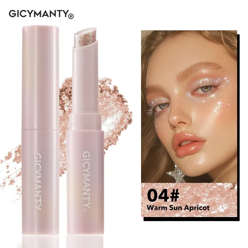 Shimmer Eyeshadow Stick Quick-Dry Film Locking Light Non-Fading Sparkle Eye Shadow Face Body Lip Highlighter — image 10
