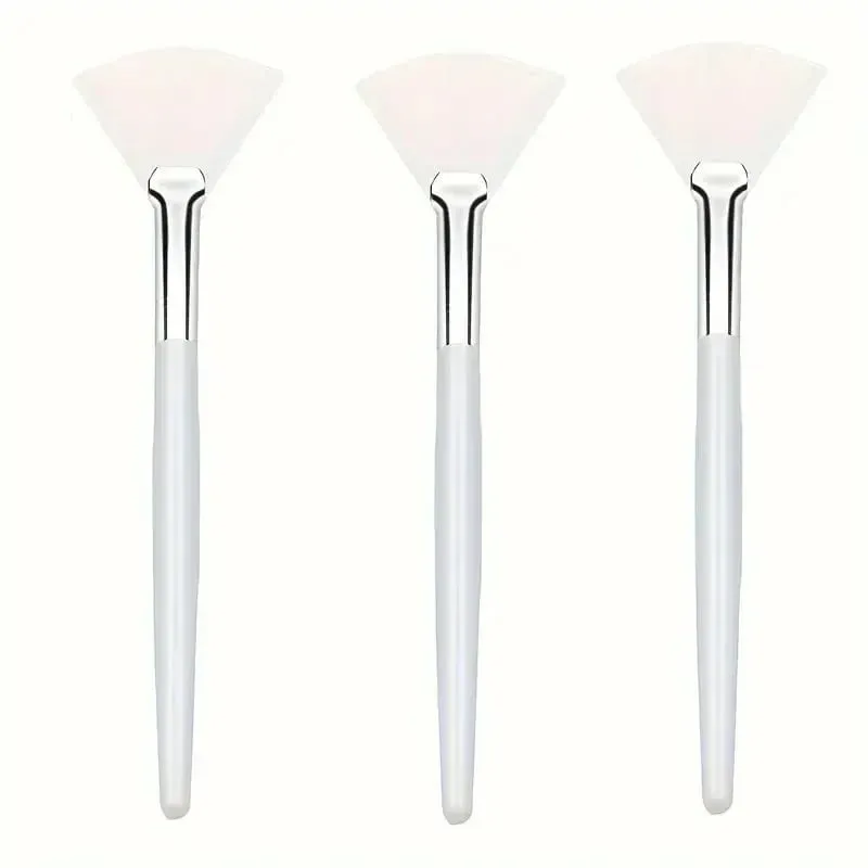 3/6/12pcs Practical Facial Brushes Fan Shape Brush Flat Head Face Mask Applicator Soft Portable Mask Brushes Cosmetic Tools — image 9