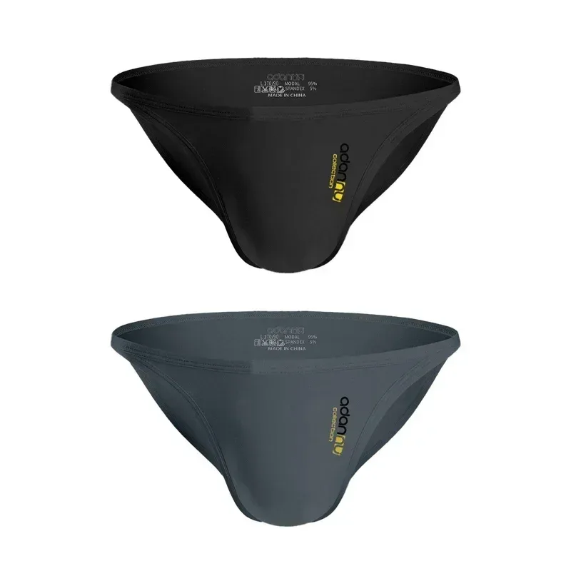 Men Modal Low‑Rise Briefs Sexy Solid Color Simple Triangle Underwear Sports Breathable Comfortable Male Panties
