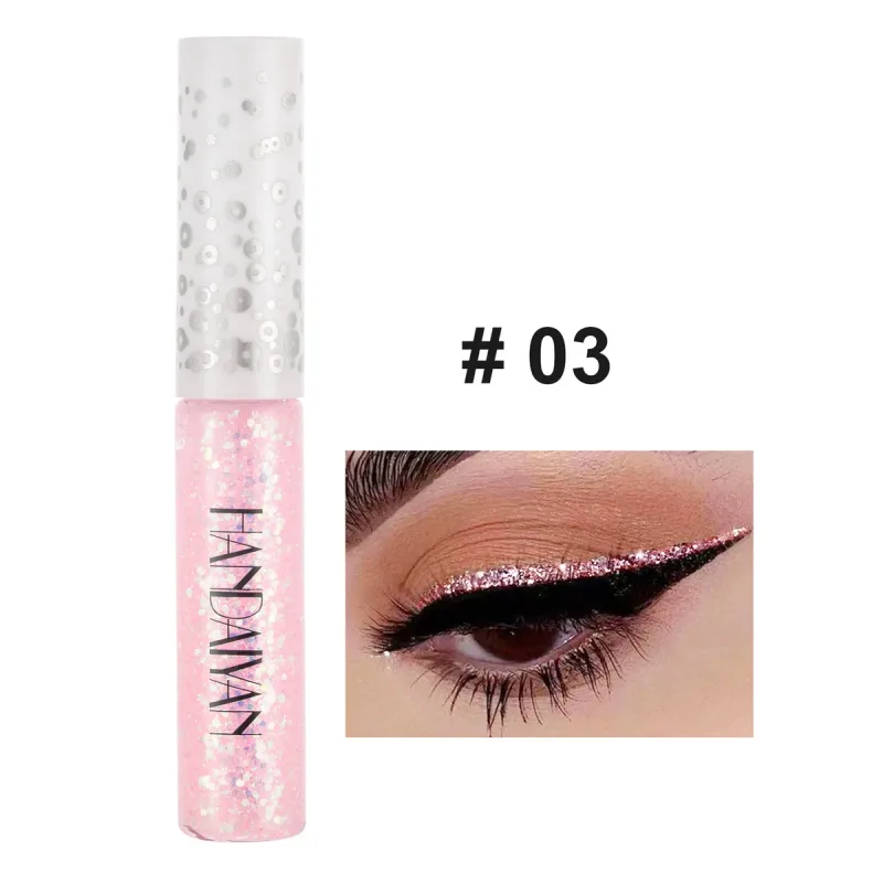 12 Colors Shiny Eye Liners Pigment Silver Rose Gold Color Glitter Liquid Eyeliner Metallic Colorful Makeup For Women — image 9
