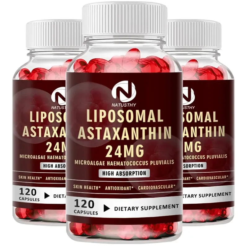 Liposomal Astaxanthin Capsules 24mg for Brain Heart Vitality Skin Joint Eye Immune Health — image 8