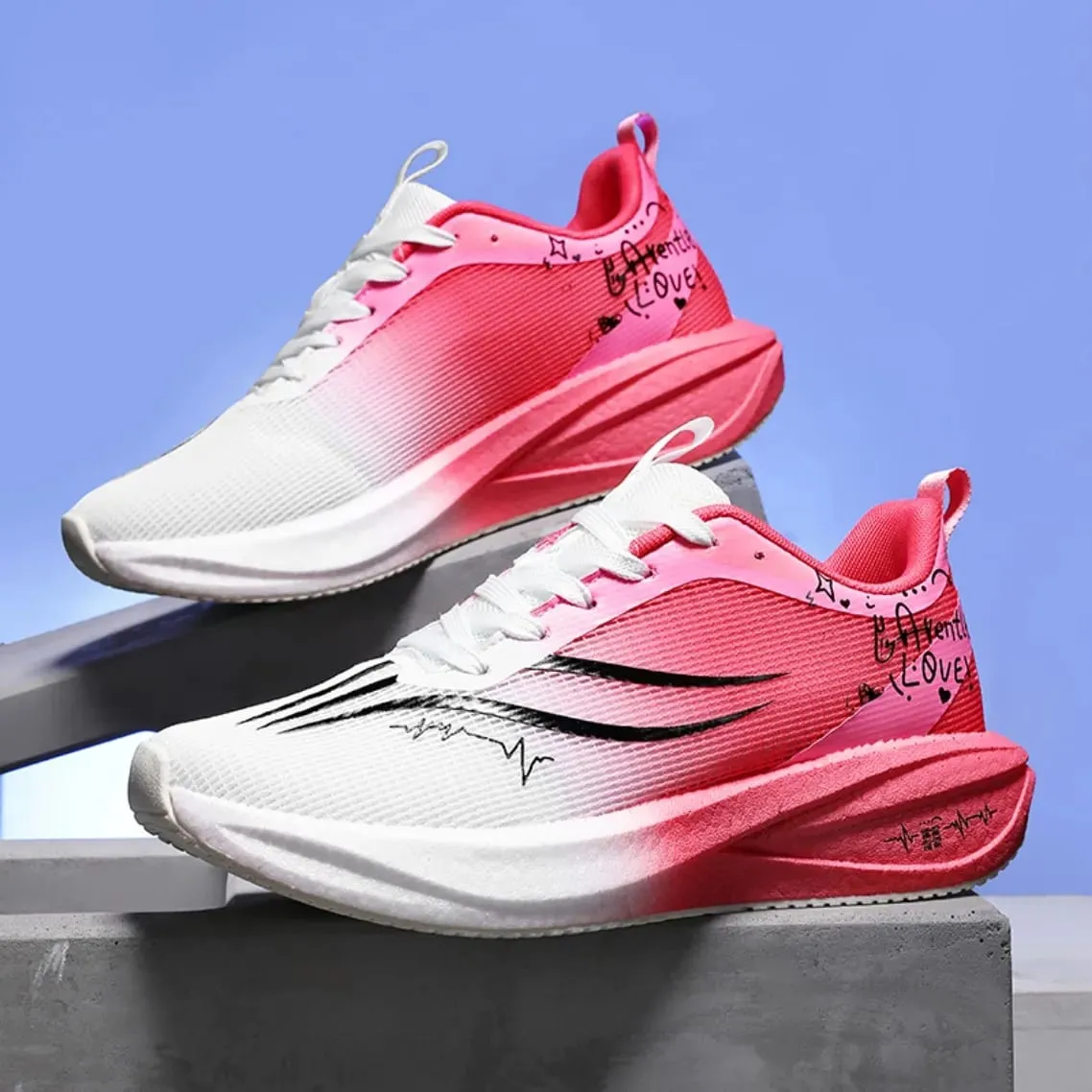 Unisex Marathon Running Shoes Carbon Plate Lightweight Sports Sneakers Athletic Walking Training Shoes Basketball Shoes — image 4