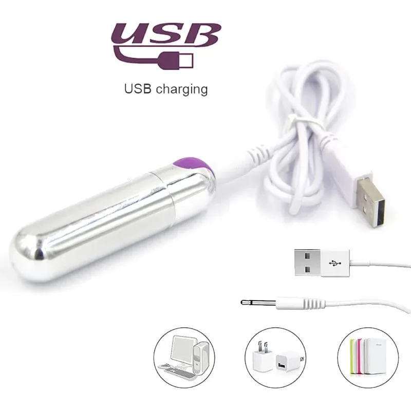 USB Rechargeable Bullet Vibrator - Waterproof Mini Powerful Vibrator 10 Modes Clit G-Spot Stimulator Sex Toy for Women — image 6