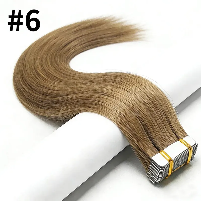 50g Straight Tape in Hair Extensions Human Hair 613 Color Bleach Blonde Seamless Skin Weft Tape in Real Human Hair Extension — image 11