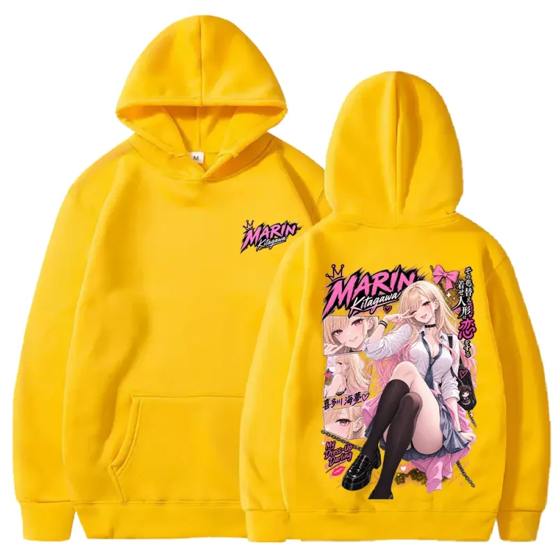 Trendy Anime Marin My‑Dress‑Up Darling Hoodies Harajuku Streetwear Long Sleeve Casual Fleece Hooded Pullover Men Women Clothing — image 7