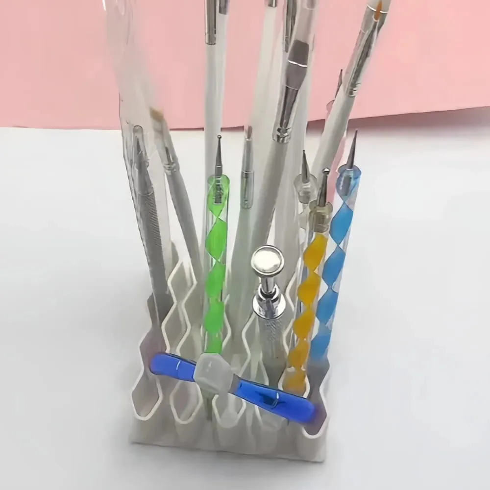 1PC Silicone Nail Tool Organizer Holder Multifunction Wave-Shaped Desktop Storage Rack for Lipstick Brushes & Cosmetics — image 6