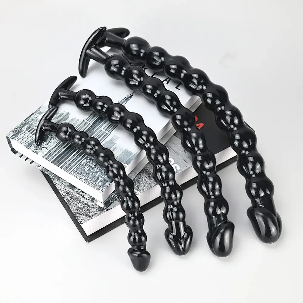 40cm Glass Dildo Artificial Penis Dick Crystal Anal Bead Butt Plug Prostate Massage Masturbate Sex Toy For Adult Women — image 3