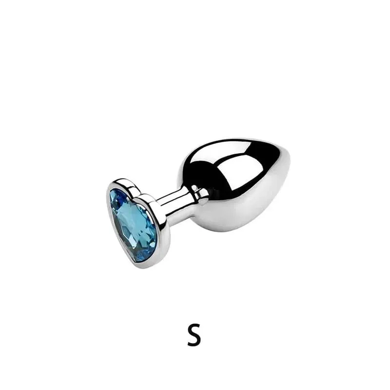5 Sizes Stainless Steel Crystal Heart Anal Plug Removable Butt Plug Stimulator Prostate Massager Anal Sex Toys Dildos — image 13