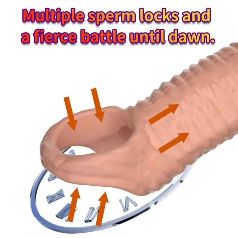 Estensore del pene Preservativo Silicone Riutilizzabile Manicotto Del Pene Glande Ingranditore Ritardo Eiaculazione Cockring Giocattoli Adulti Del Sesso Per Gli Uomini Coppie — image 4