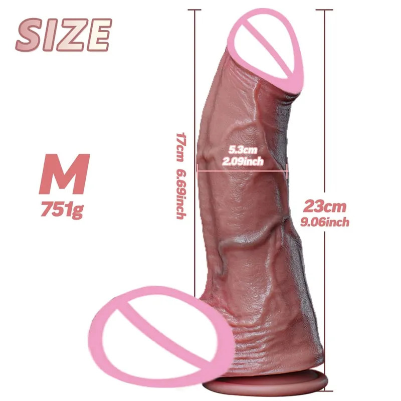 Gros gode réaliste doux XXL, porno énorme et épais, faux pénis, Double bite en Silicone, femme et homme, Masturbation, ventouse, jouets sexuels anaux — image 11