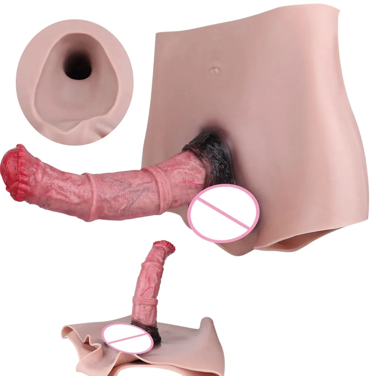 9.65‘’ Large Penis Sleeve насадка на член Pants 18+ Men Sex Toy Wearable Soft Realistic Hollow Dildo Panties Adult Supplies — image 1