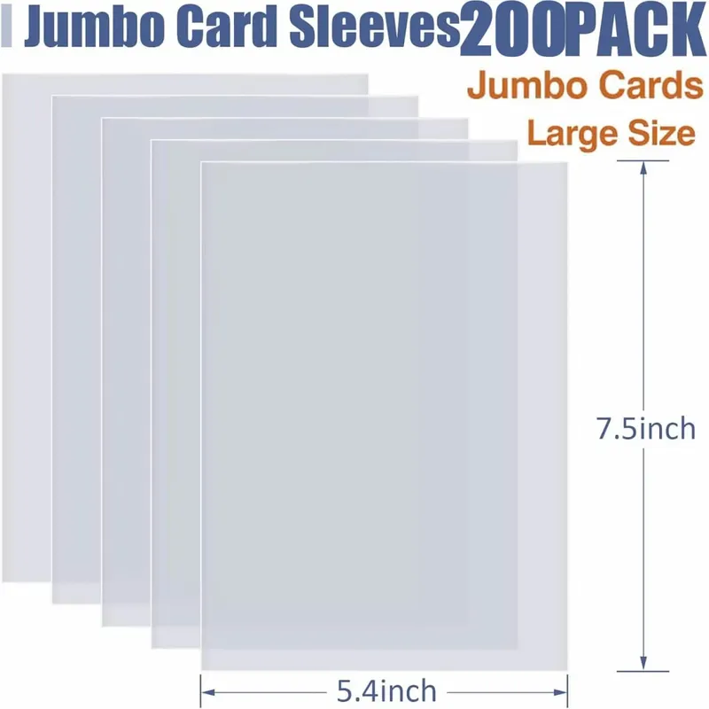 Jumbo Cards Sleeves L Xl Large Size Transparent Card Holder Protector For Tcg Mtg Game Sport Cards Oversized Trading Card Photo — image 12