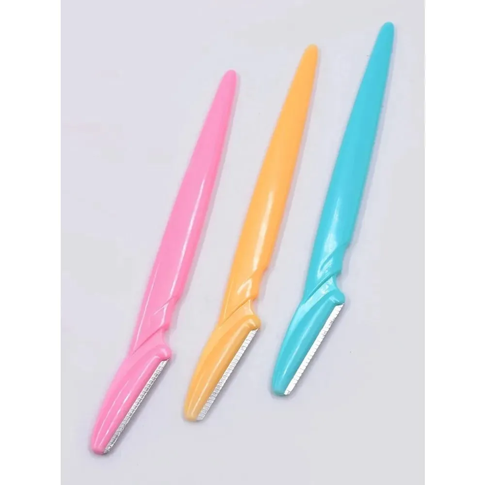 Eyebrow Trimmer 40PCS Brown Eyebrow Razor Safe Face Body Hair Removal Shaver Blades Woman Eyebrow Shaping Knife Razors — image 4