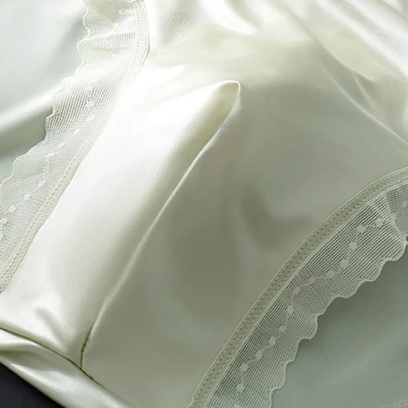 Men's Sexy Lace Thin Seamless Ice Silk Briefs Underwear 3D Bulge Pouch Panties U Convex Sexy Underwear Ice Silk Lace Thin