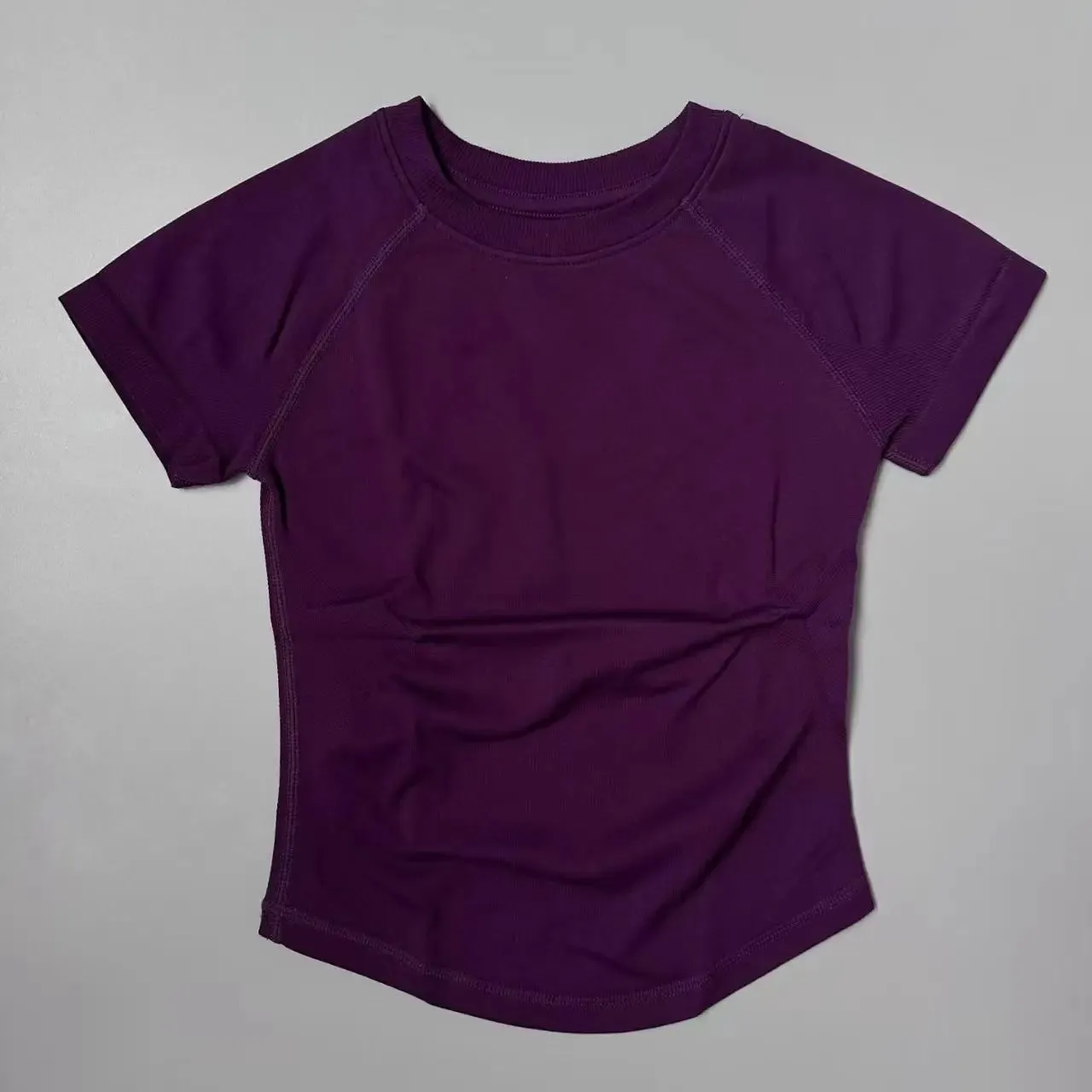 Women Elastic Slim Short Sleeve T-Shirt Soft Breathable Casual Top for Gym Yoga Jogging Fitness Daily Wear — image 19