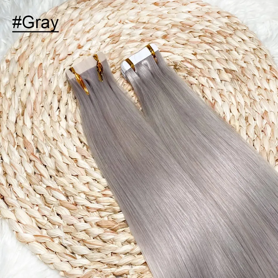 Blonde Seamless Tape in Hair Extensions Human Hair Skin Weft PU Tape on 20 PCS 18'-30' Length Easy Installation Hair Extensions — image 17